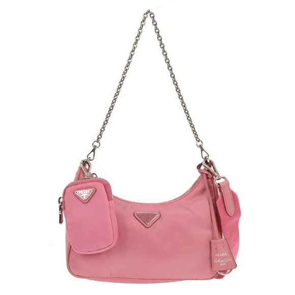 Prada Pink Nylon 2way Shoulder Bag - Picture 1 of 11